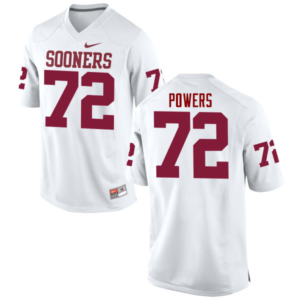Men Oklahoma Sooners #72 Ben Powers College Football Jerseys Game-White - Click Image to Close
